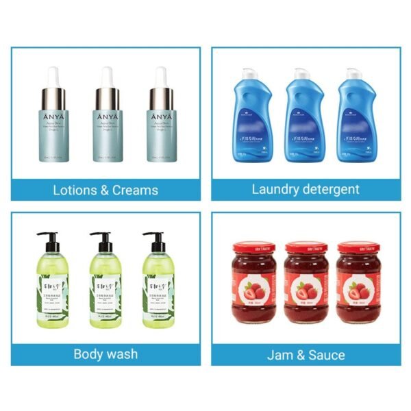 Automatic Paste Cream Filling Machine Filling Samples