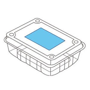 Top side labeling machine