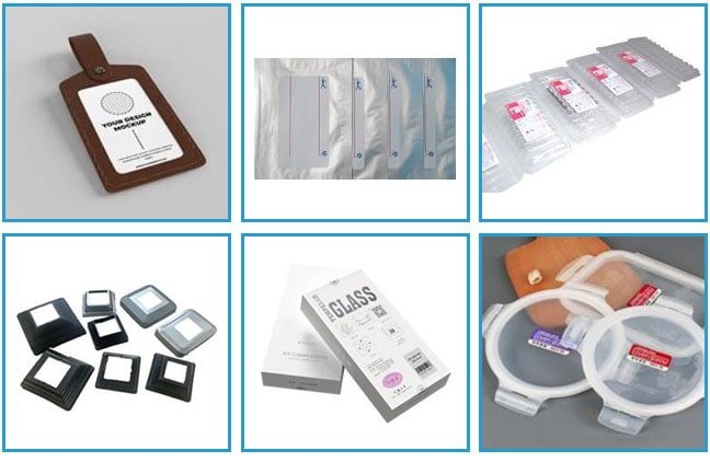 Top side labeling machine samples