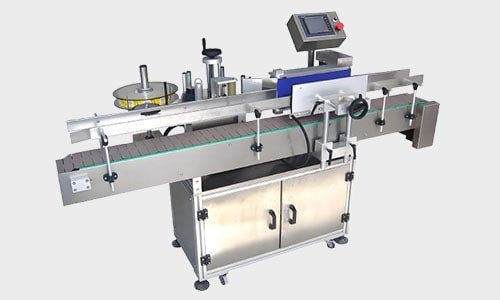 Real machine-round bottle labeling machine